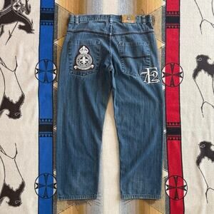 Vintage Y2K Men’s Evolution In Design Denim Jeans Size 36x29 Hip Hop Baggy Skate